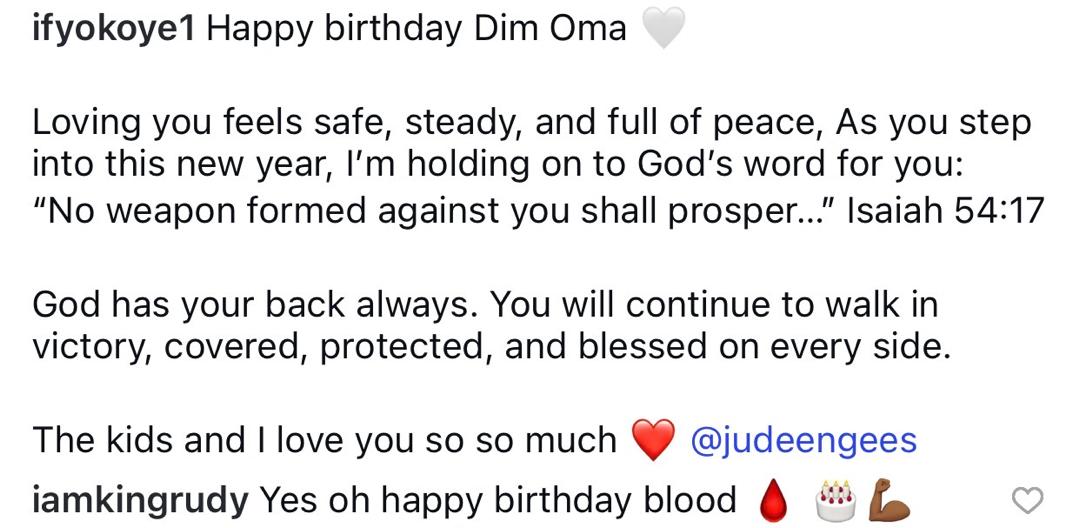 No we@pon formed against you shall prosper - Music executive Jude Okoye?s wife, Ify, prays for him as he turns a year older today